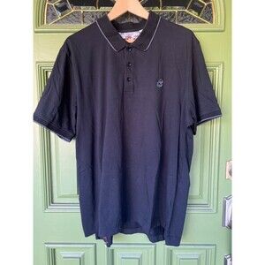 Robert‎ Graham Polo Shirt Skull Logo Short Sleeve Golf | Navy | Mens 2XL